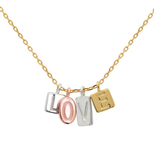 Multi Color Love Letters Necklace