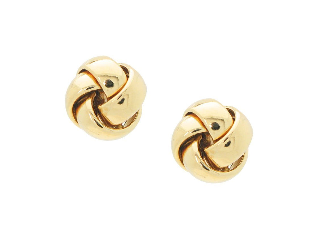 Petite Golden Love Knot Post Earrings